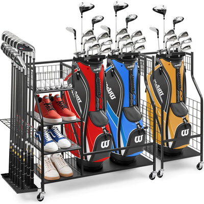 Violeza Golf Storage Garage Organizer Golf Bag Stand