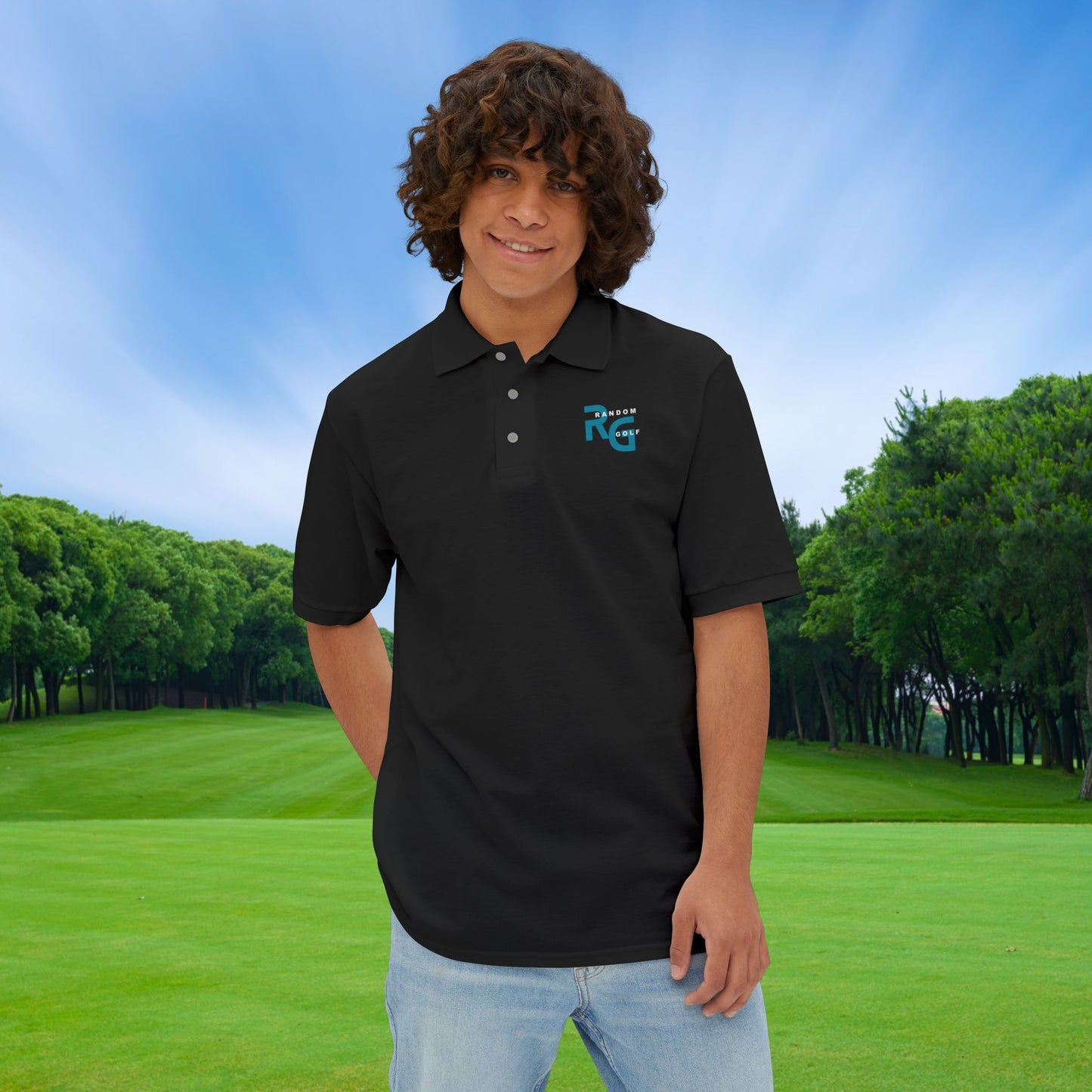 Limited Edition "Random Golf" - Premuim Men's Piqué Polo