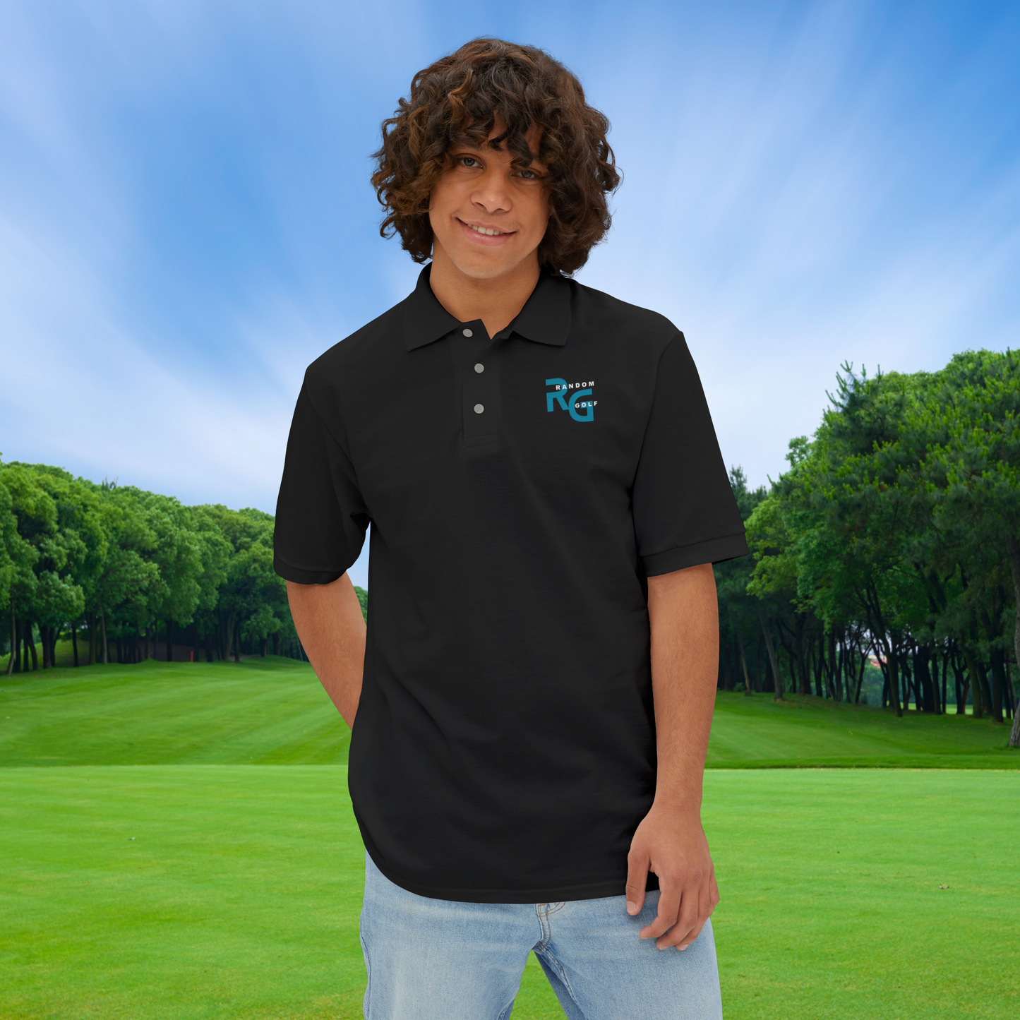 Limited Edition "Random Golf" - Premuim Men's Piqué Polo