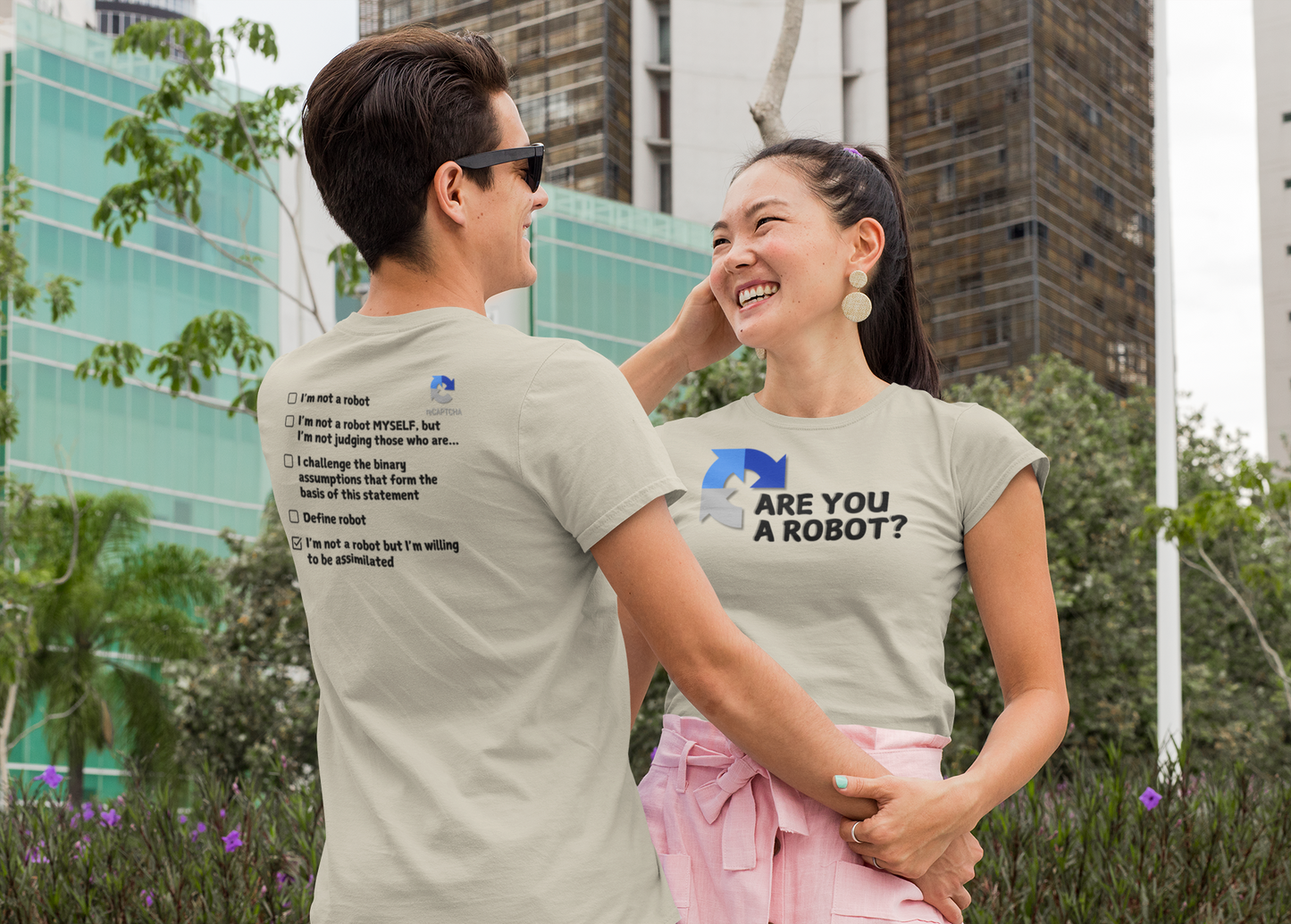 "Are you a Robot?" (Borg Version) T-Shirt (DT)(Print both sides)