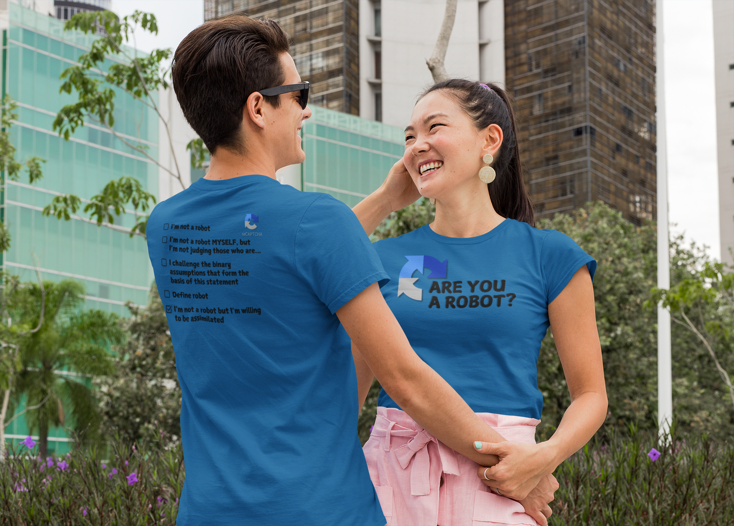 "Are you a Robot?" (Borg Version) T-Shirt (DT)(Print both sides)