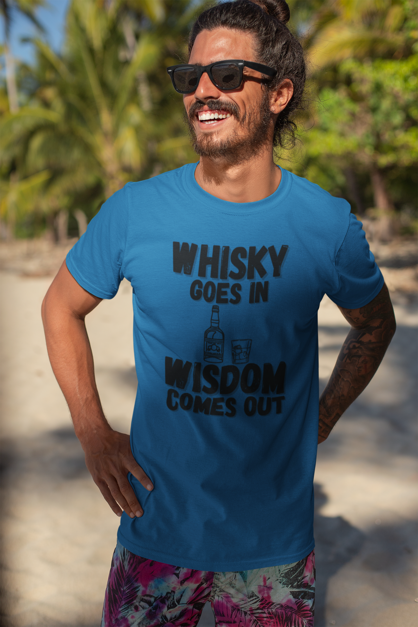 "Whisky Goes In. Wisdom Comes Out" - T-Shirt (DT)
