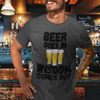 "Beer Goes In. Wisdom Comes Out" - T-Shirt (DT)