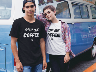 "Step One. COFFEE." - T-Shirt (DT)
