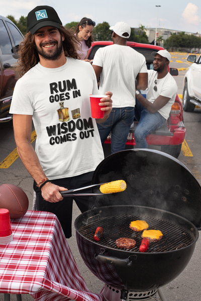 "Rum Goes In. Wisdom Comes Out" - T-Shirt (DT)