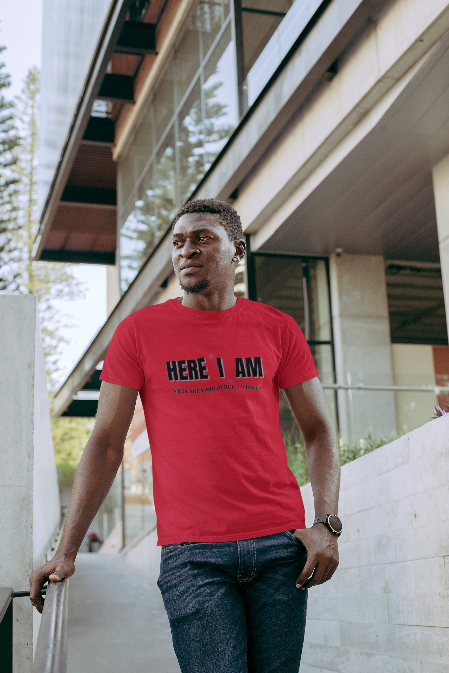 "Here I Am. What are your other 2 wishes" - T-Shirt (DT)