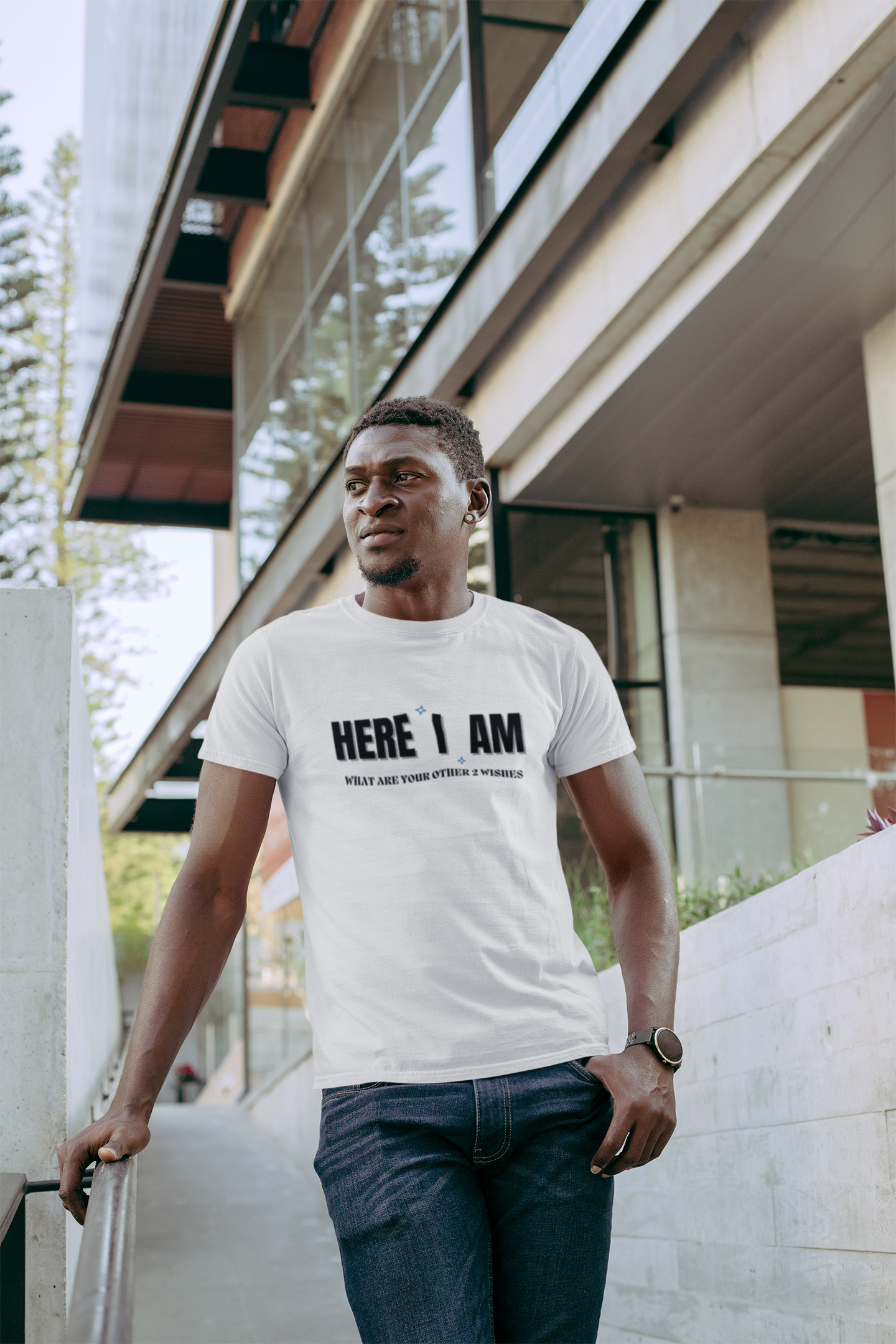"Here I Am. What are your other 2 wishes" - T-Shirt (DT)