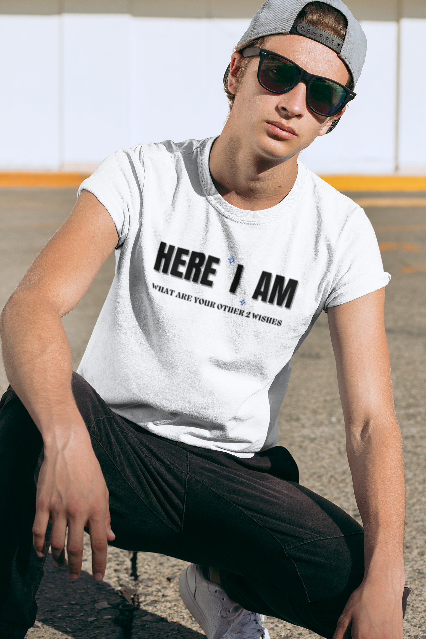 "Here I Am. What are your other 2 wishes" - T-Shirt (DT)