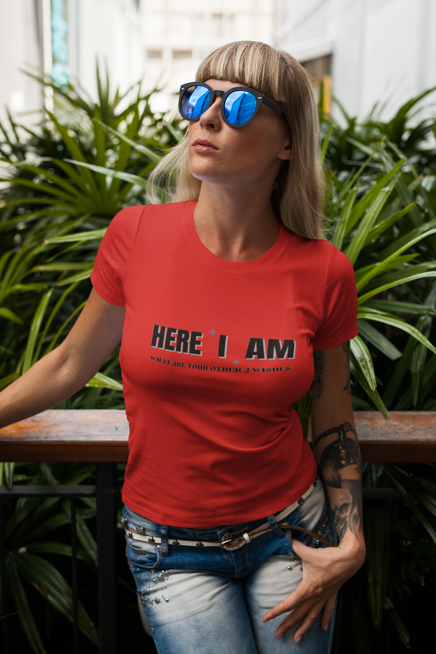 "Here I Am. What are your other 2 wishes" - T-Shirt (DT)