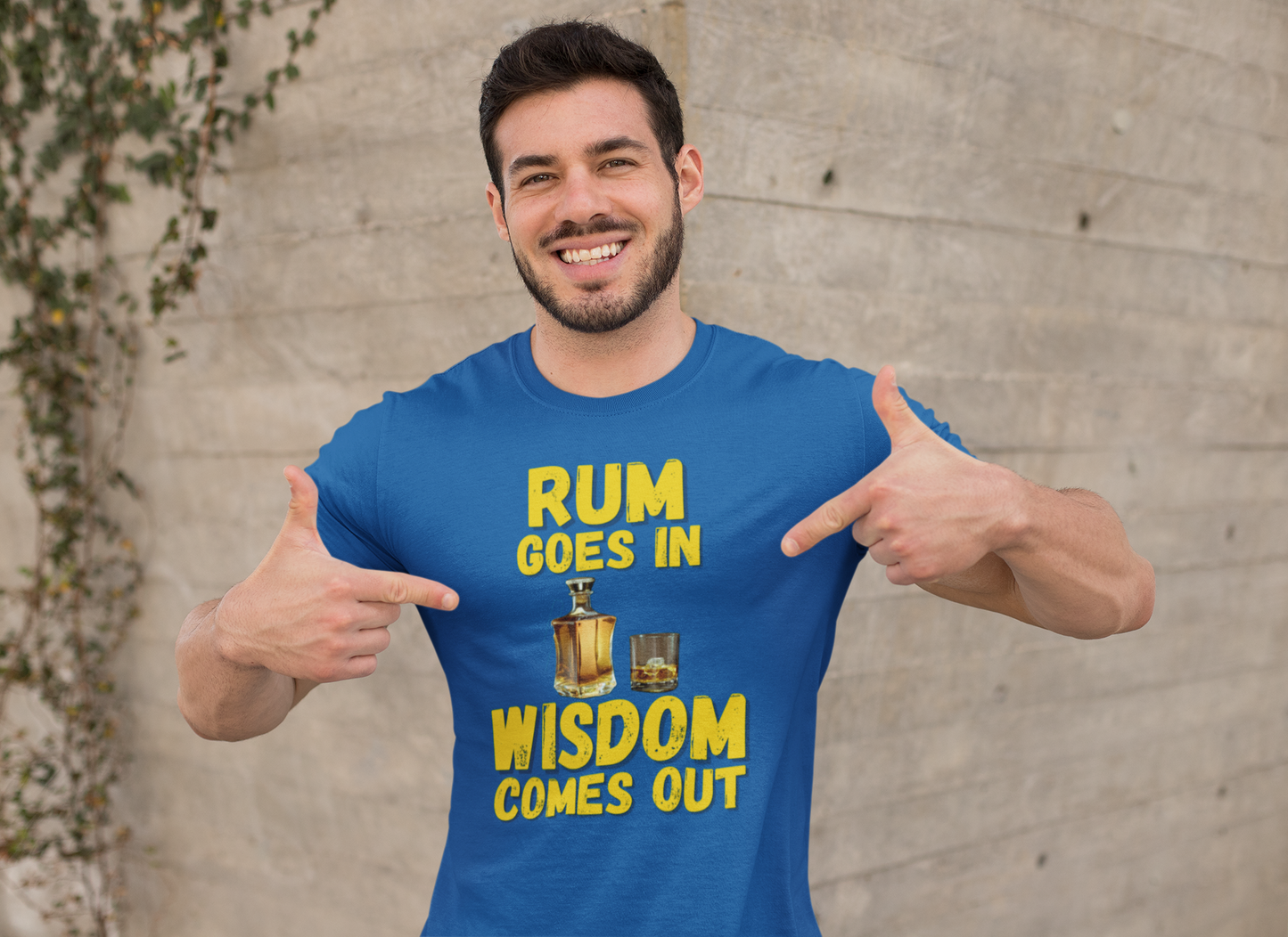 "Rum Goes In. Wisdom Comes Out" - T-Shirt (GT)