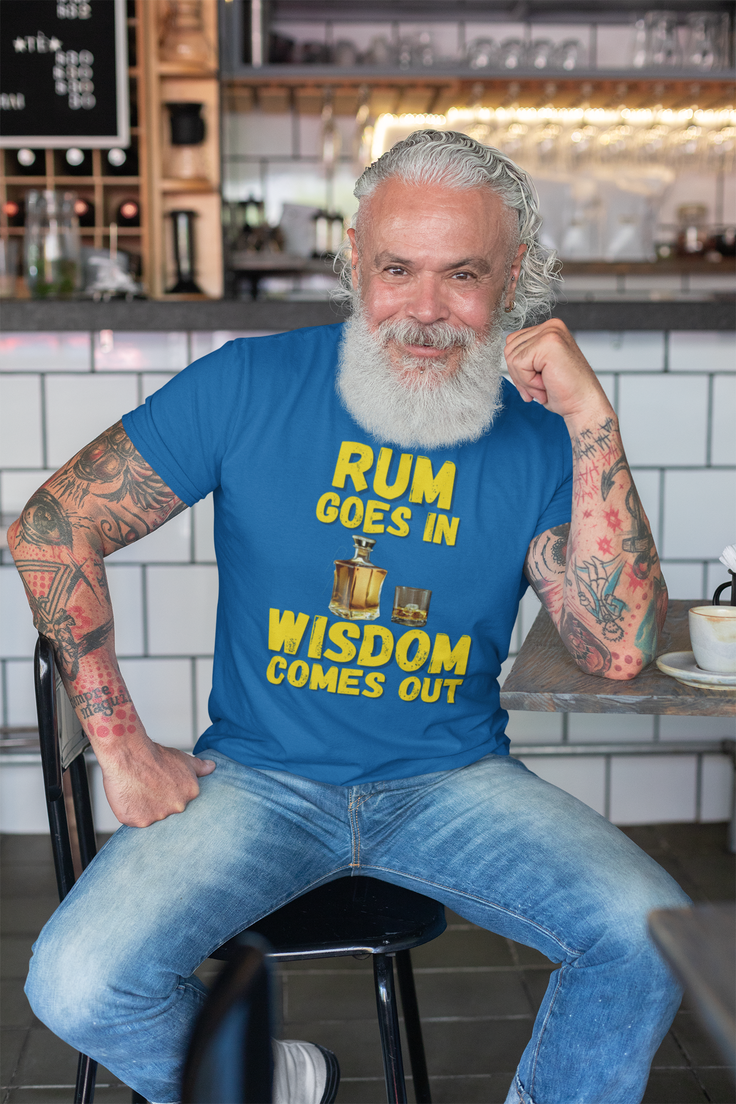 "Rum Goes In. Wisdom Comes Out" - T-Shirt (GT)