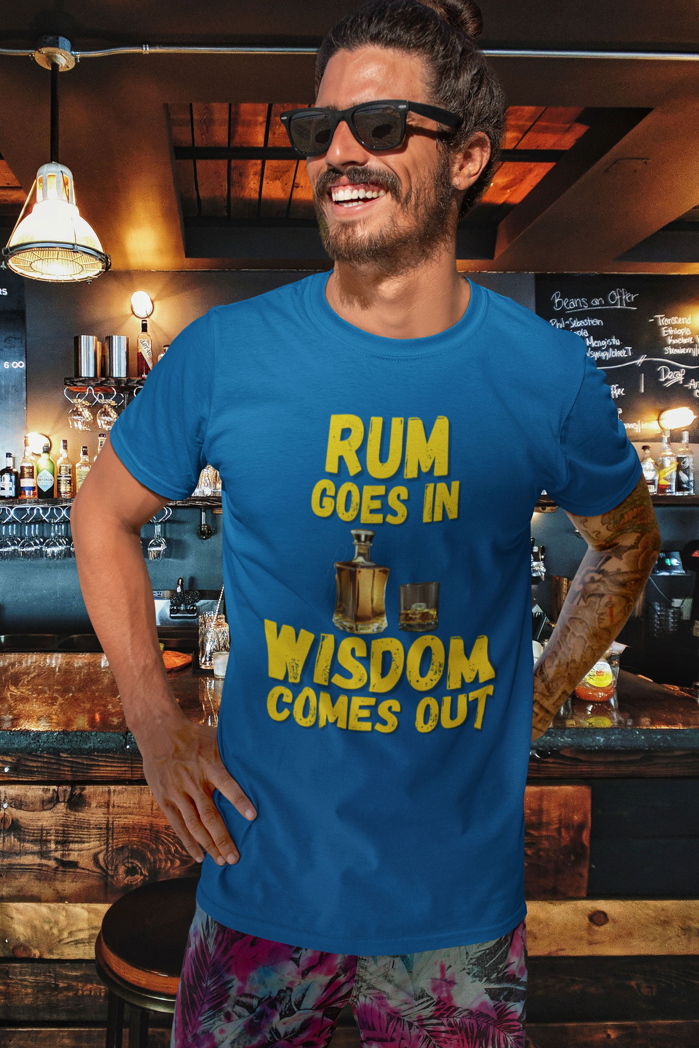 "Rum Goes In. Wisdom Comes Out" - T-Shirt (GT)