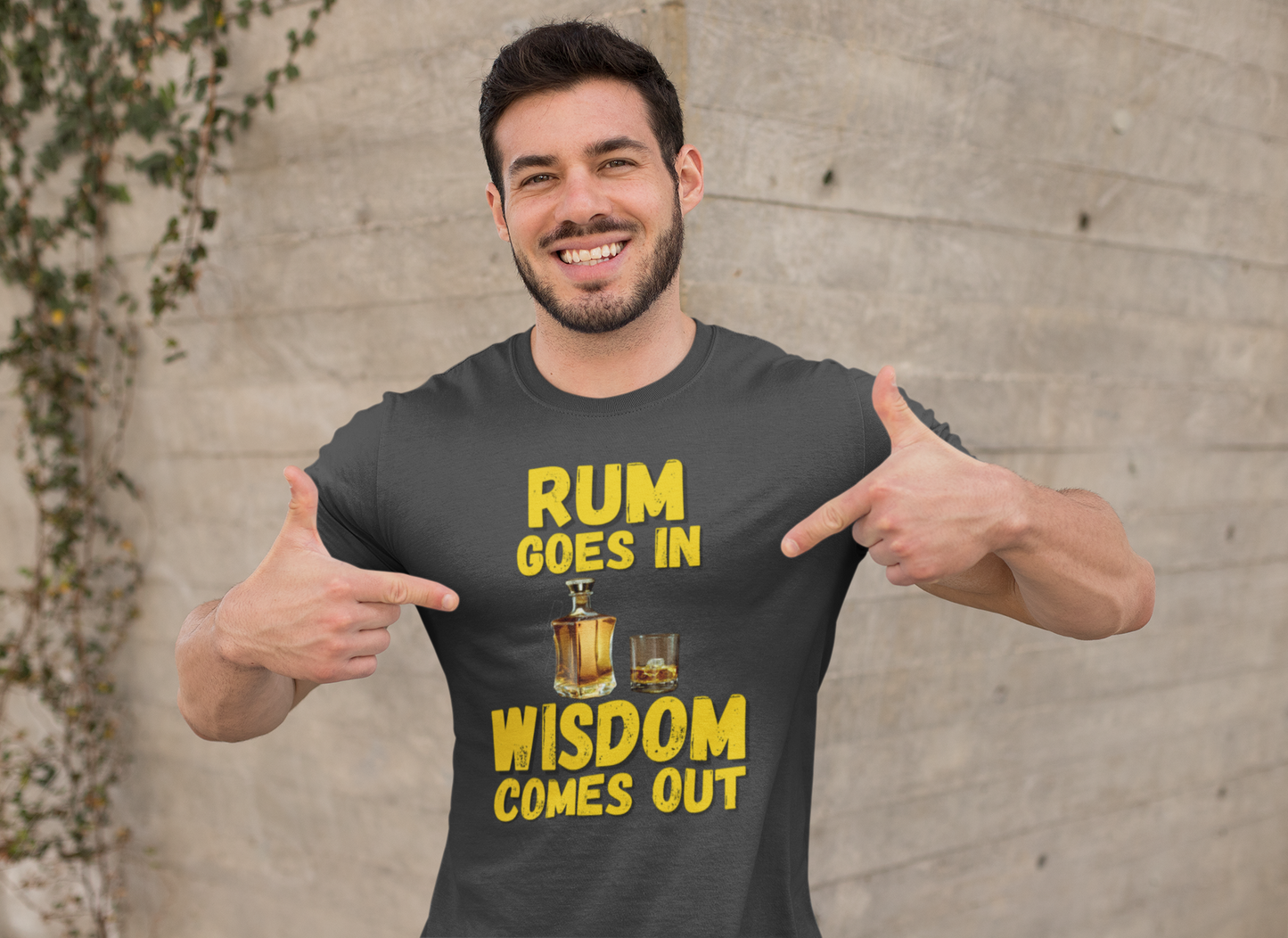 "Rum Goes In. Wisdom Comes Out" - T-Shirt (GT)