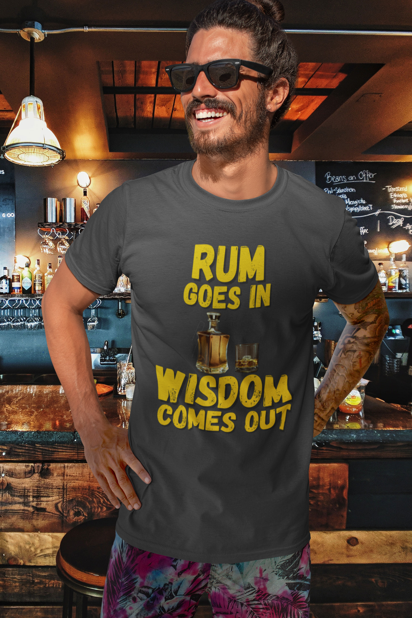 "Rum Goes In. Wisdom Comes Out" - T-Shirt (GT)