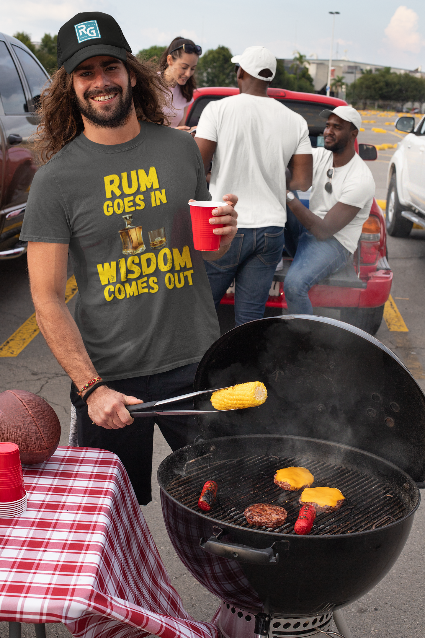 "Rum Goes In. Wisdom Comes Out" - T-Shirt (GT)
