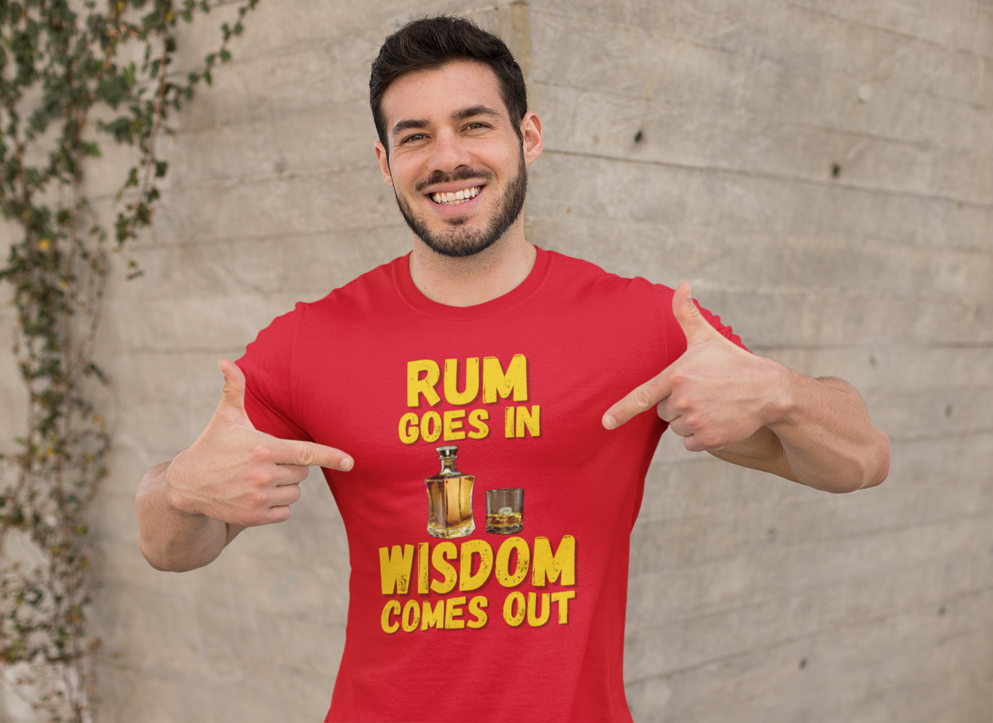 "Rum Goes In. Wisdom Comes Out" - T-Shirt (GT)