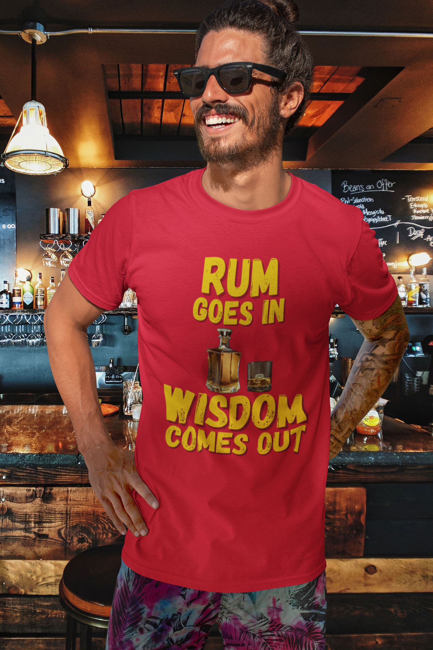 "Rum Goes In. Wisdom Comes Out" - T-Shirt (GT)