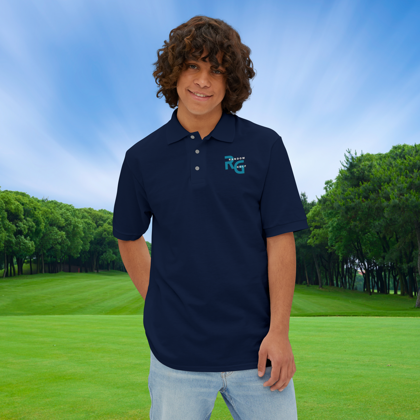 Limited Edition "Random Golf" - Premuim Men's Piqué Polo