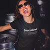 "Snaccident. (noun) Eating an entire bags of chips by mistake." - T-Shirt (LT)