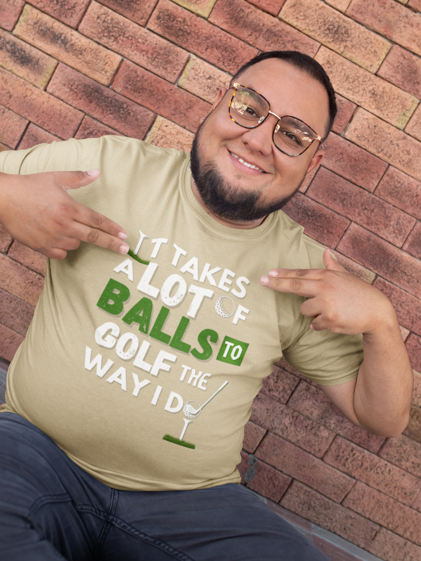"It takes a lot of balls to golf the way I do" - T-Shirt (LT)