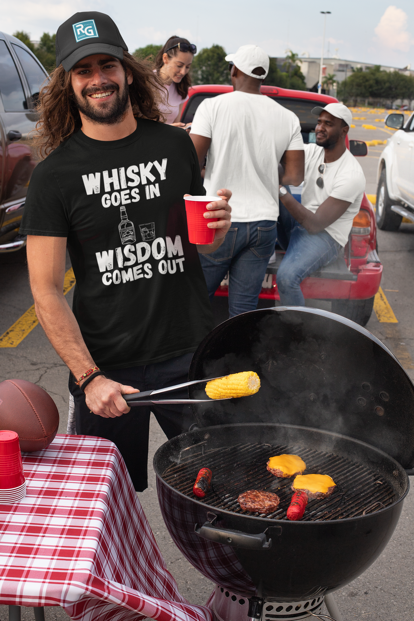 "Whisky Goes In. Wisdom Comes Out" - T-Shirt (LT)