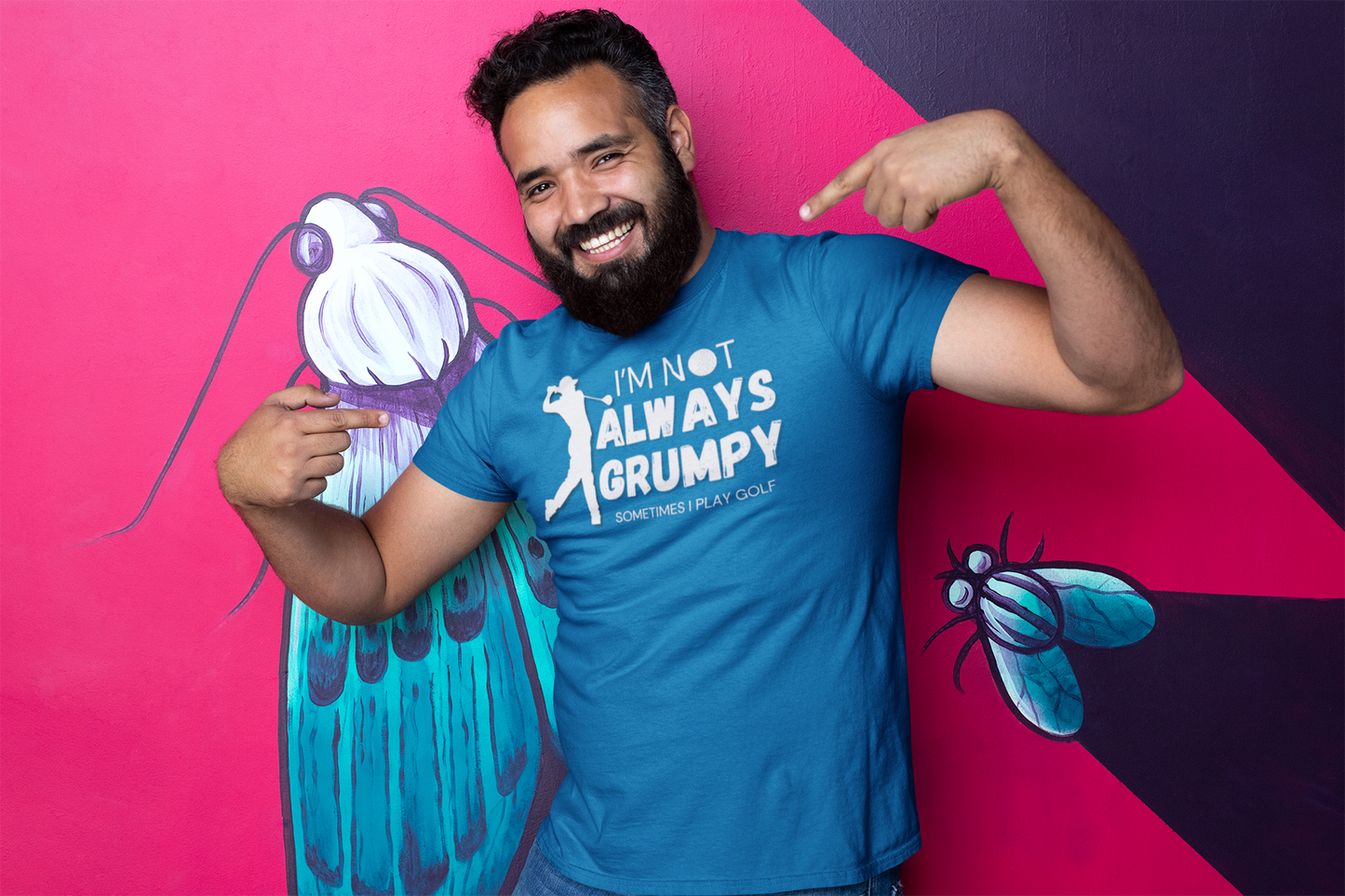"I'm not always grumpy. Sometimes I play Golf" - T-Shirt (LT)