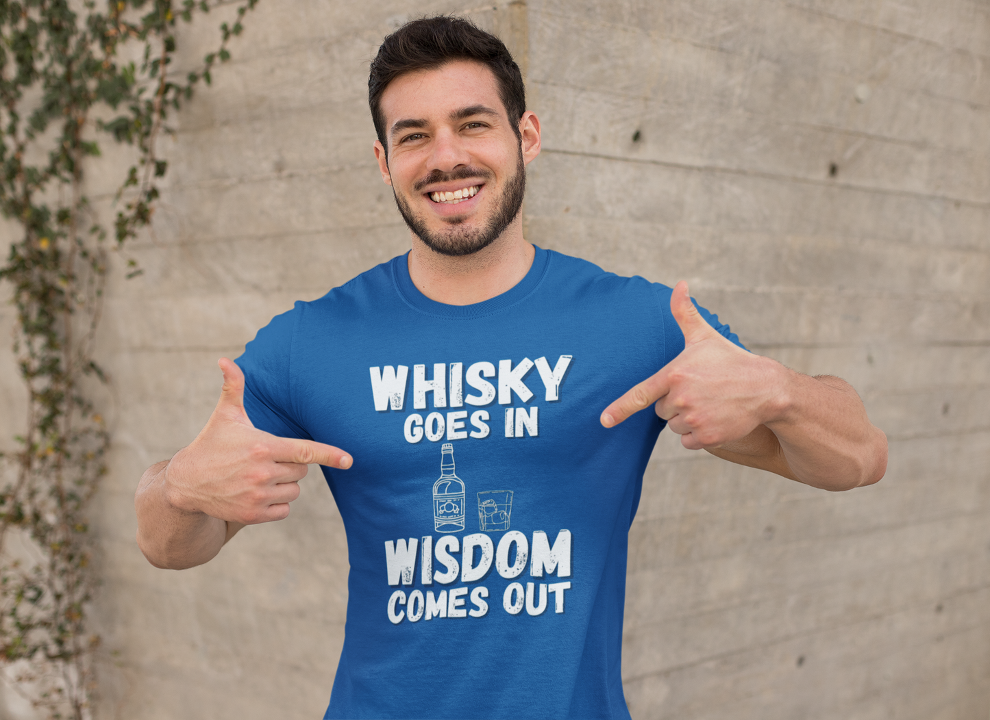 "Whisky Goes In. Wisdom Comes Out" - T-Shirt (LT)