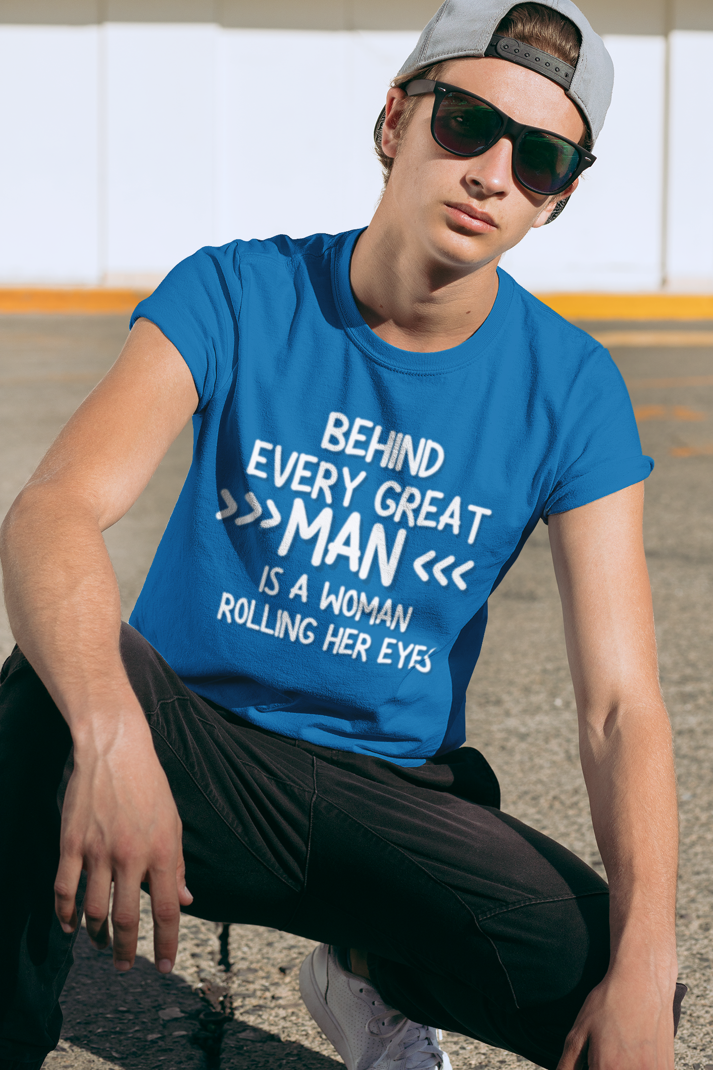 "Behind Every Great Man..." - T-Shirt (LT)