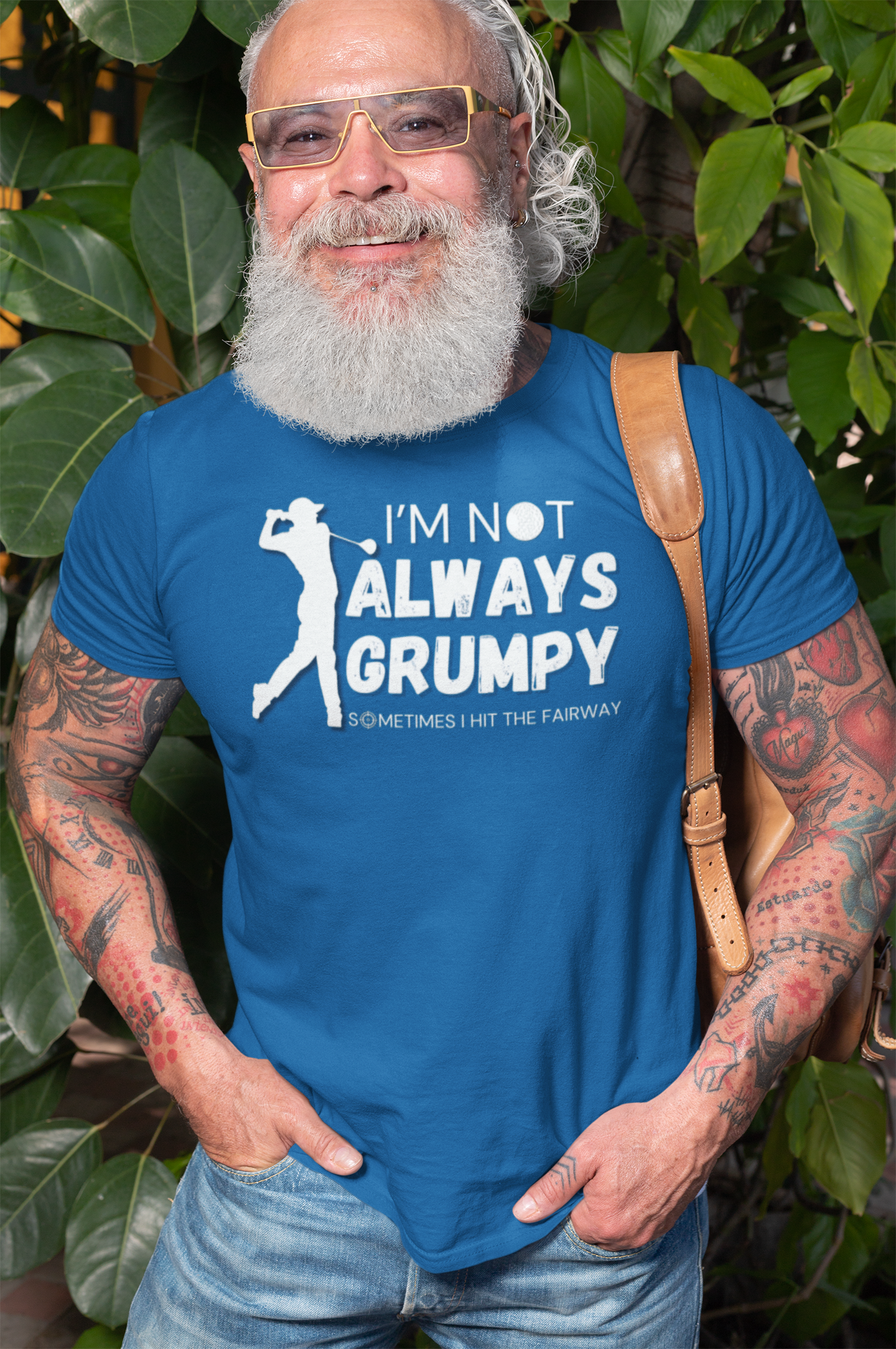 "I'm not always grumpy. Sometimes I hit the fariway" - T-Shirt (LT)