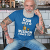 "Rum Goes In. Wisdom Comes Out" - T-Shirt (LT)