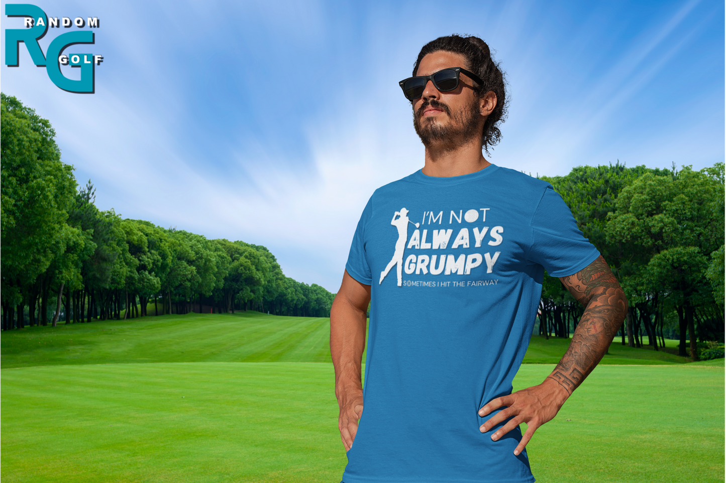 "I'm not always grumpy. Sometimes I hit the fariway" - T-Shirt (LT)
