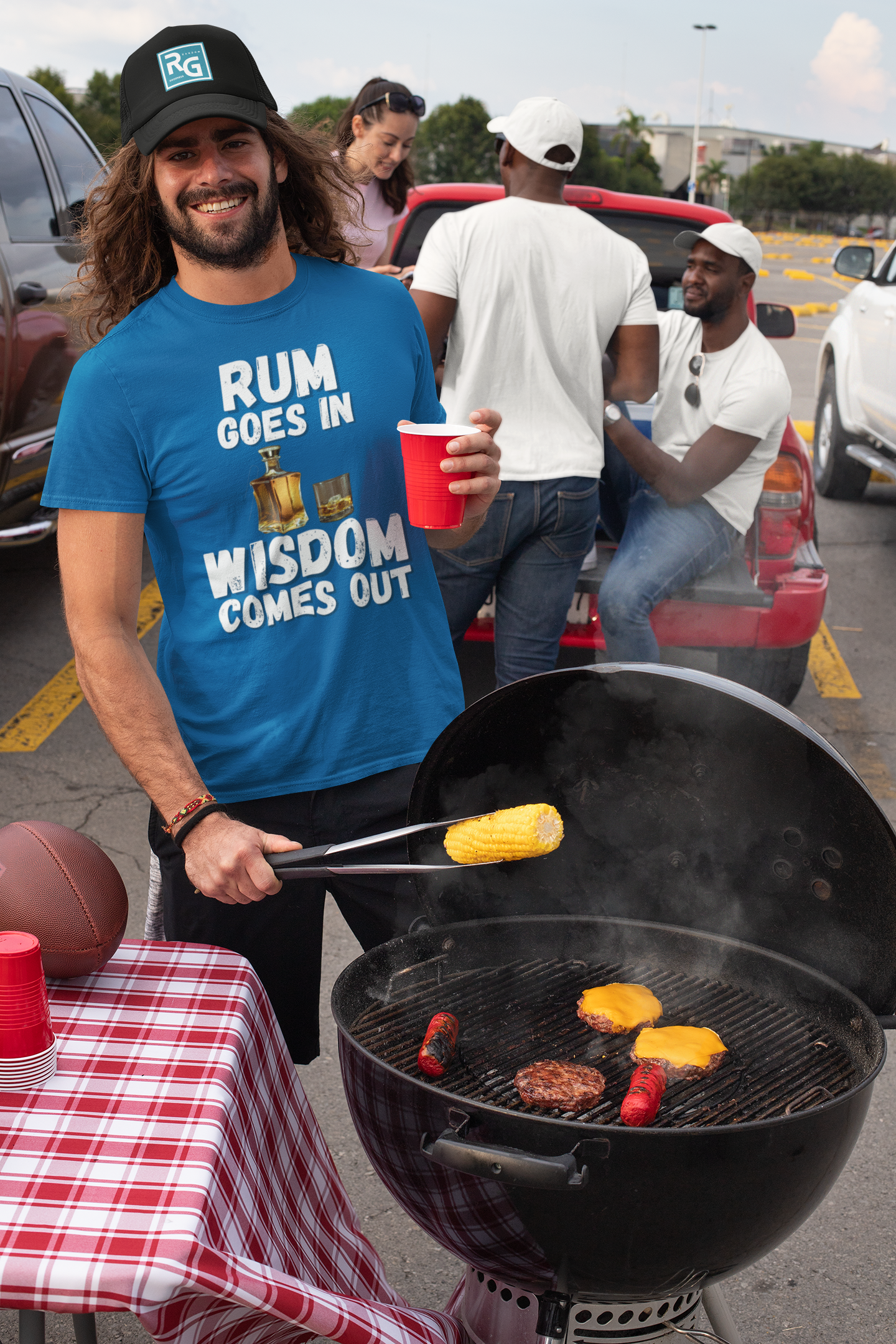 "Rum Goes In. Wisdom Comes Out" - T-Shirt (LT)
