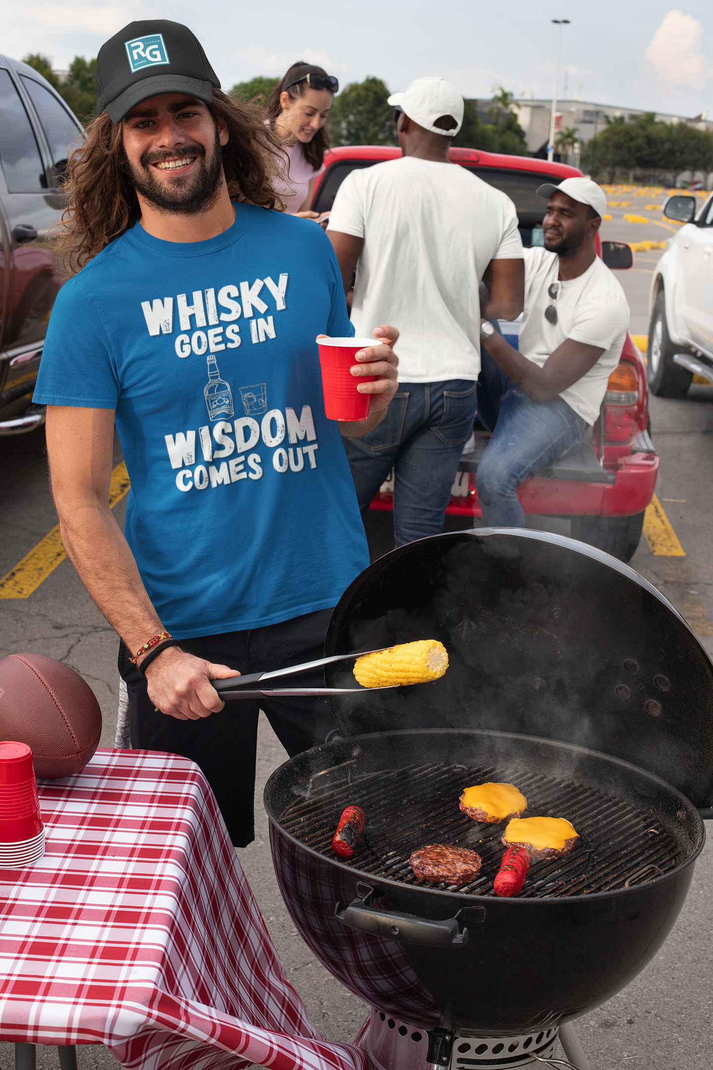 "Whisky Goes In. Wisdom Comes Out" - T-Shirt (LT)