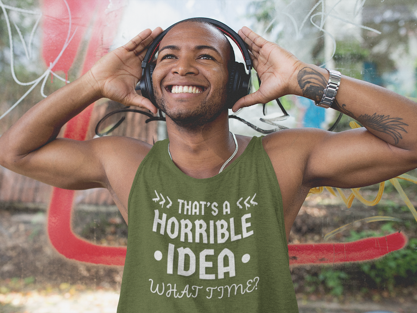 "That's a Horrible Idea. What Time?" - Tank Top (LT)