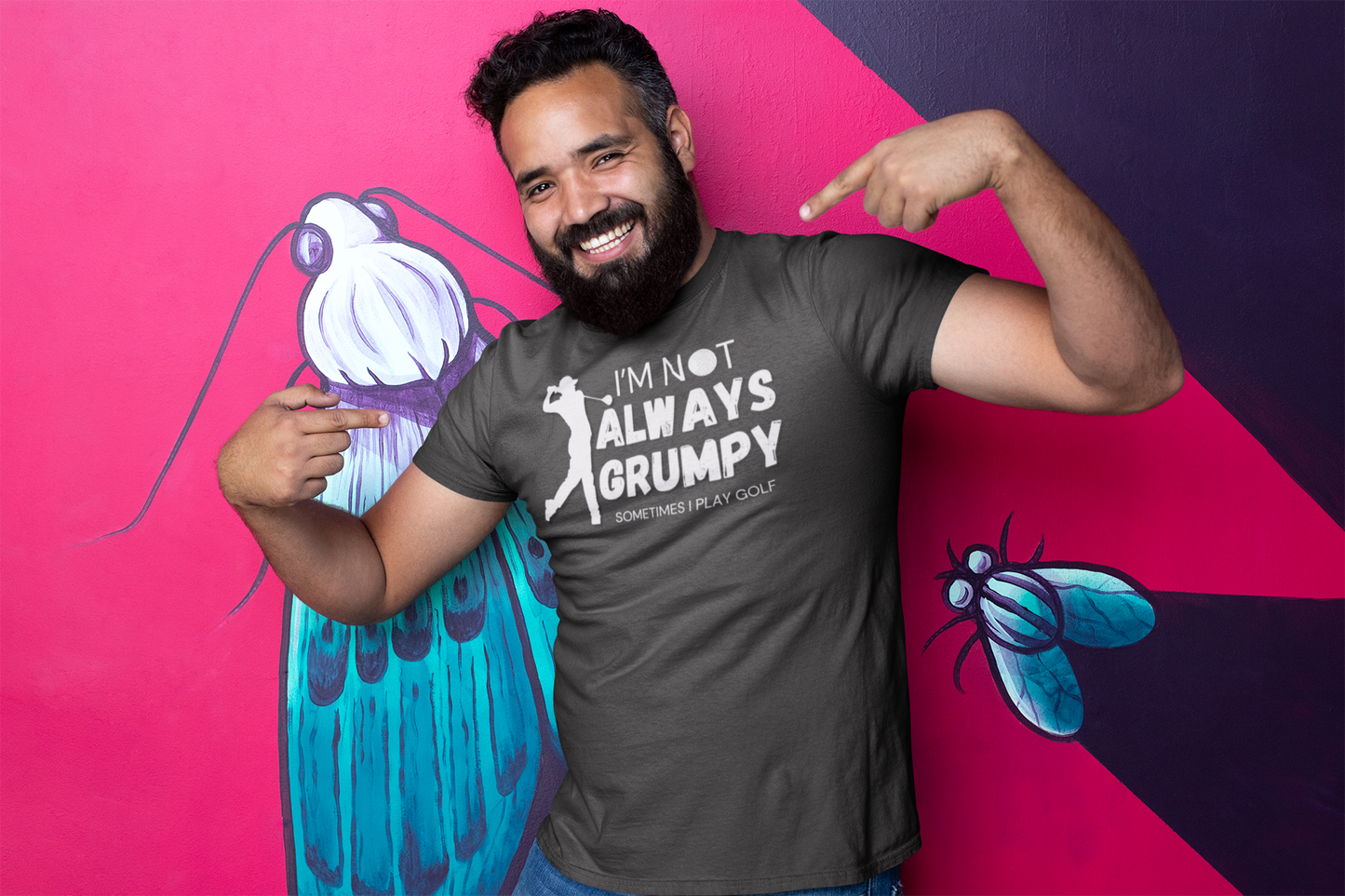 "I'm not always grumpy. Sometimes I play Golf" - T-Shirt (LT)