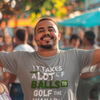 "It takes a lot of balls to golf the way I do" - T-Shirt (LT)