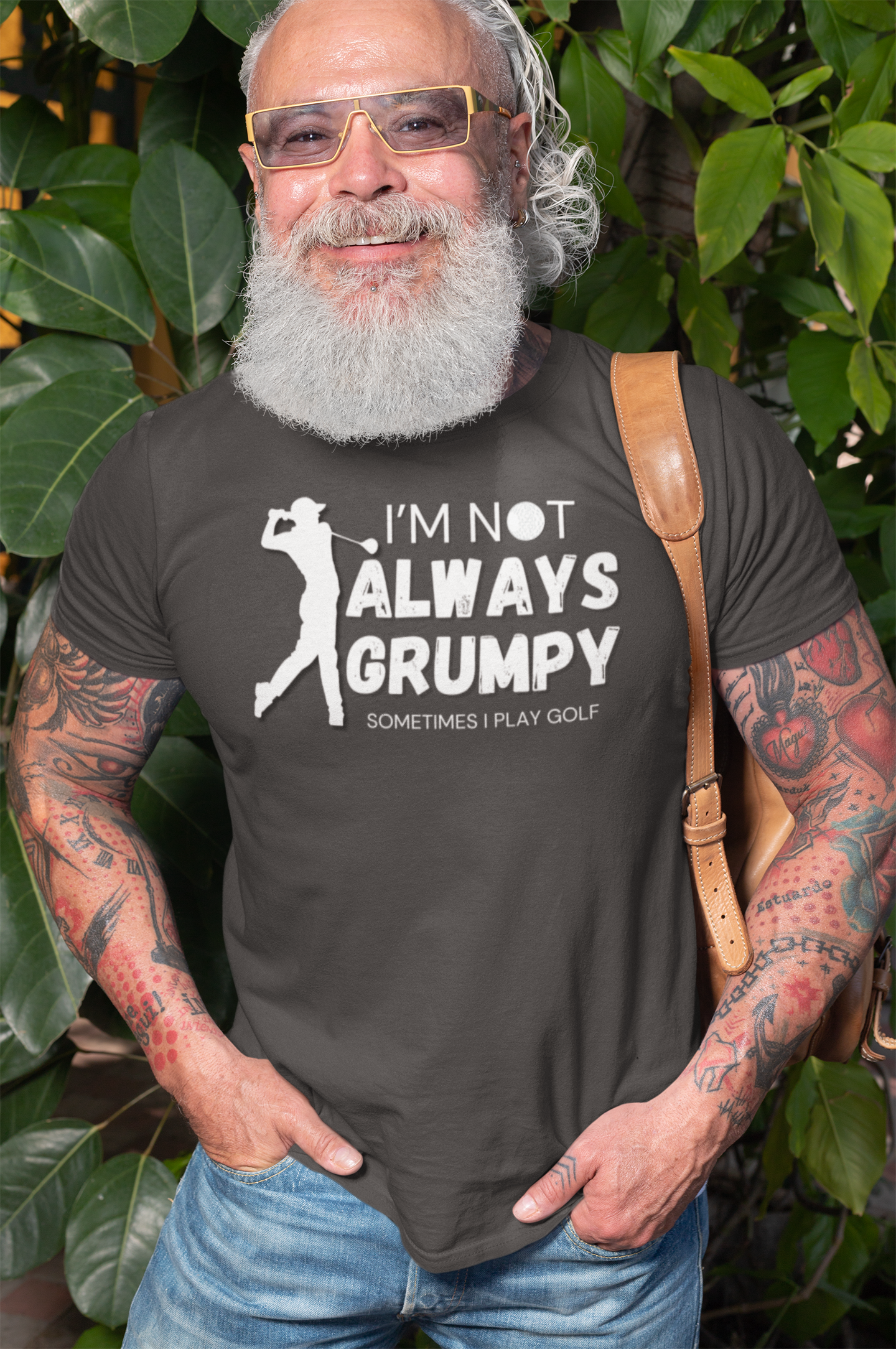 "I'm not always grumpy. Sometimes I play Golf" - T-Shirt (LT)