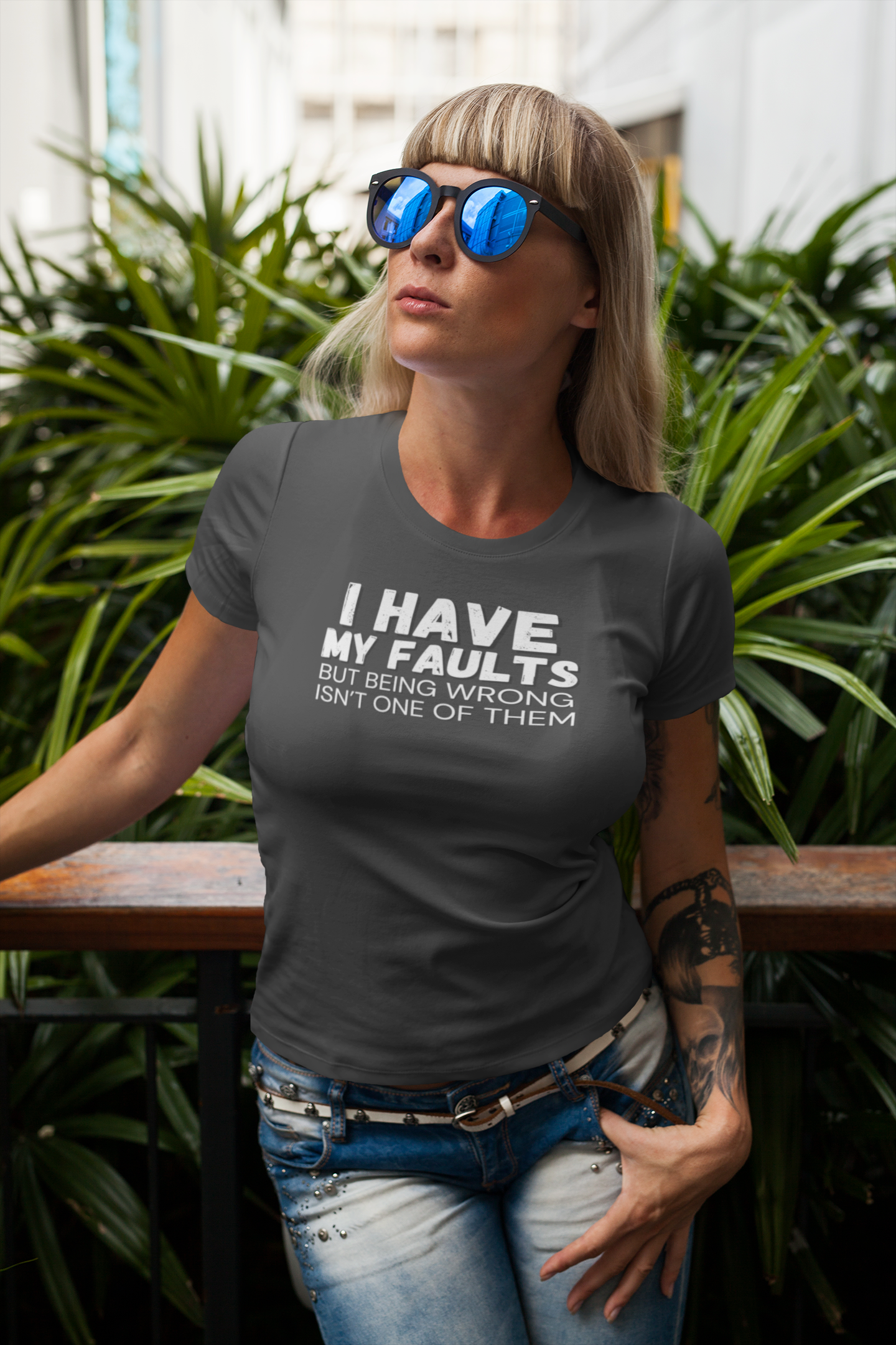 "I have my faults but being wrong isn't one of them" - T-Shirt (LT)