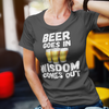 "Beer Goes In. Wisdom Comes Out" - T-Shirt (LT)