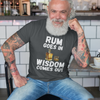 "Rum Goes In. Wisdom Comes Out" - T-Shirt (LT)