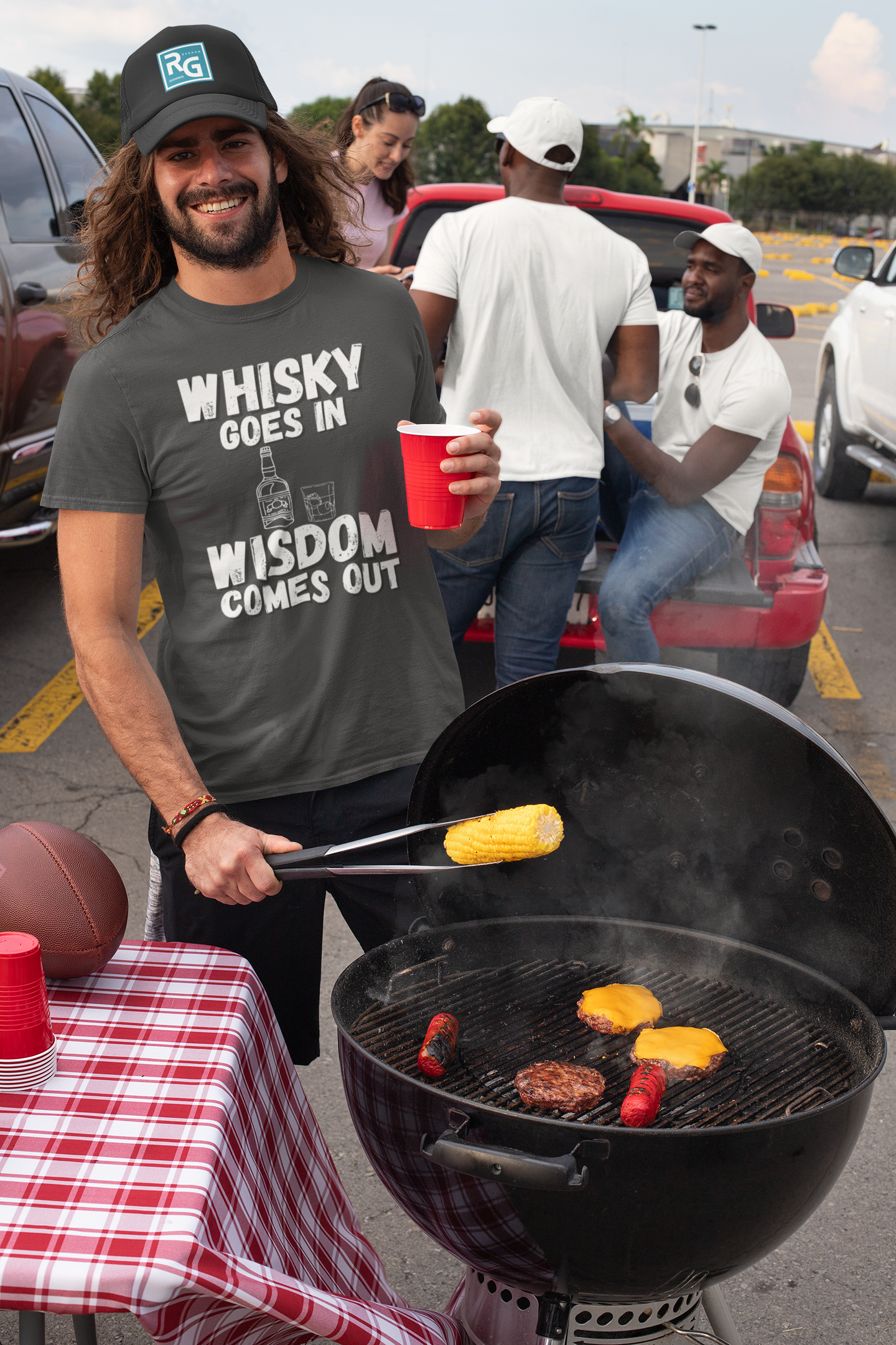 "Whisky Goes In. Wisdom Comes Out" - T-Shirt (LT)