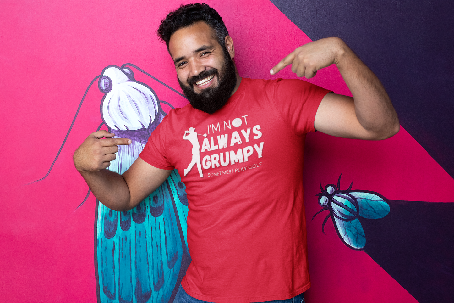 "I'm not always grumpy. Sometimes I play Golf" - T-Shirt (LT)
