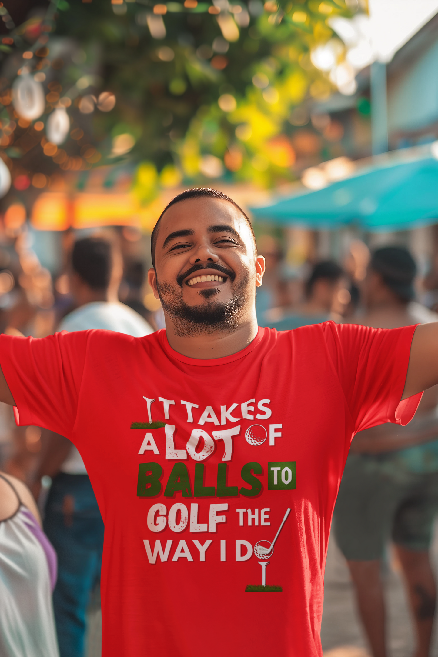 "It takes a lot of balls to golf the way I do" - T-Shirt (LT)