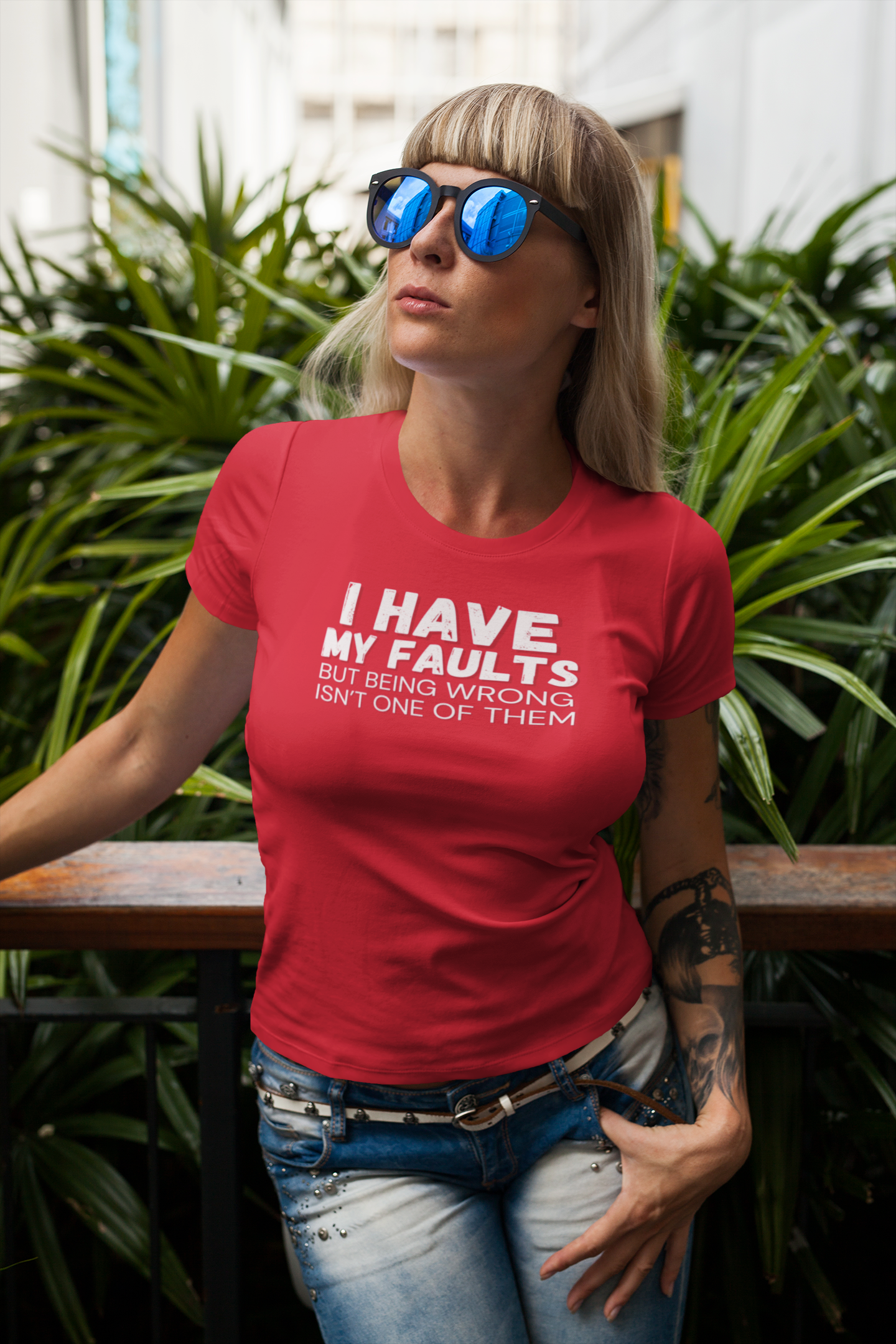 "I have my faults but being wrong isn't one of them" - T-Shirt (LT)