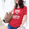 "Wine Goes In. Wisdom Comes Out" - T-Shirt (LT)