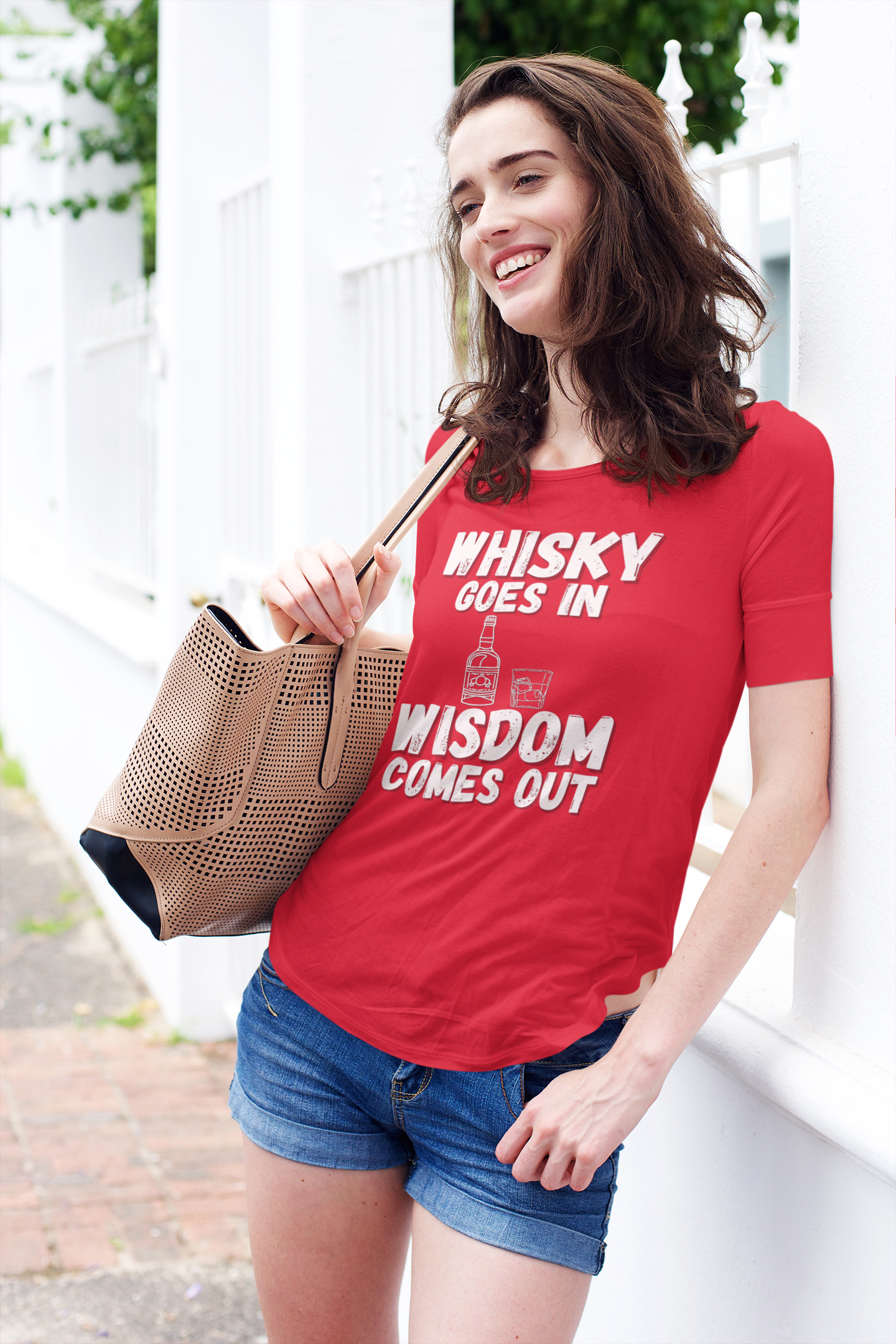"Whisky Goes In. Wisdom Comes Out" - T-Shirt (LT)