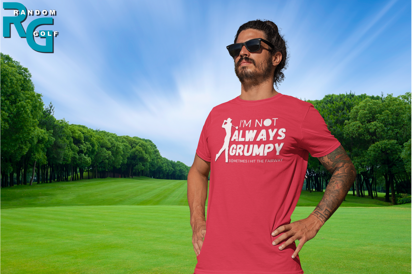 "I'm not always grumpy. Sometimes I hit the fariway" - T-Shirt (LT)