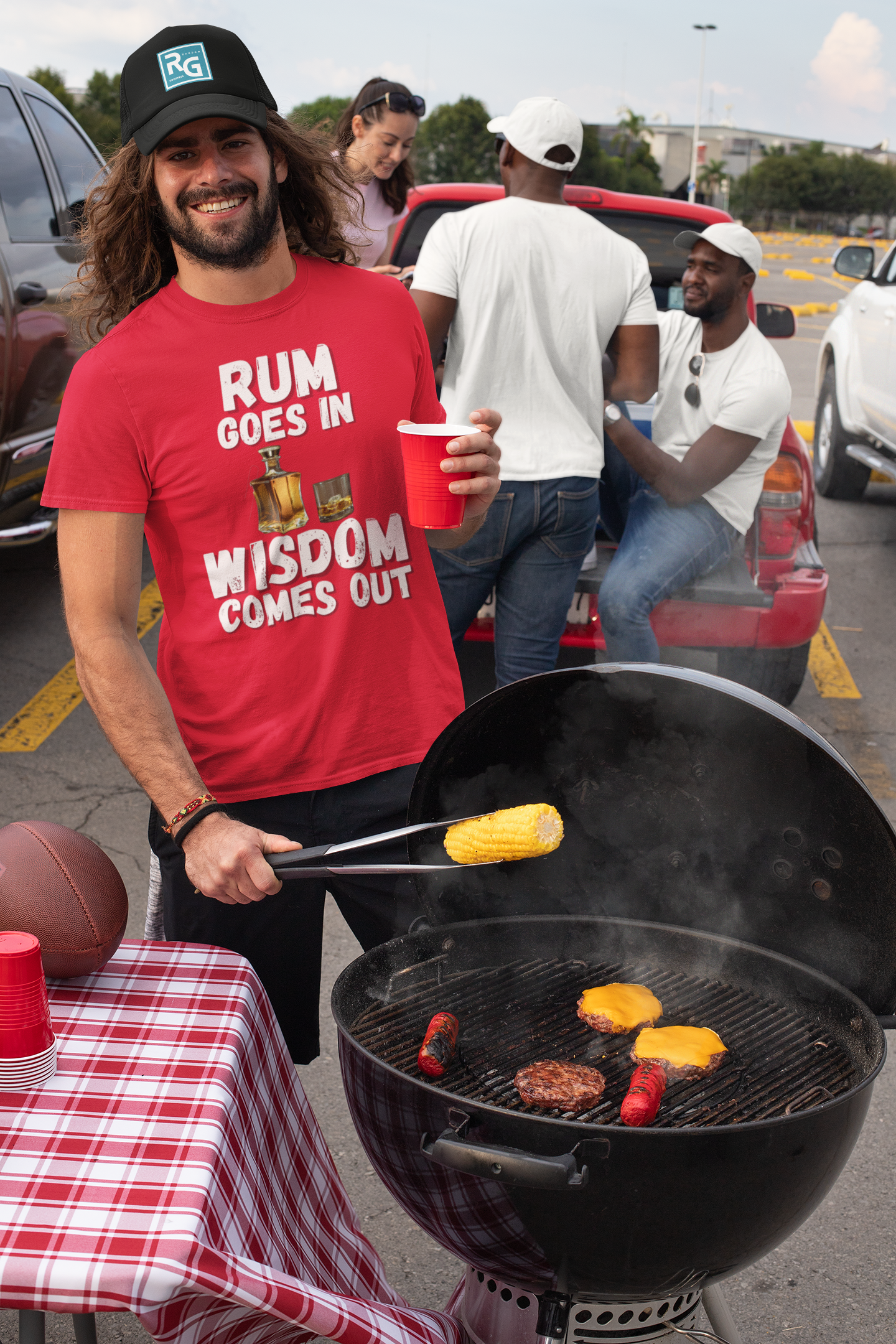 "Rum Goes In. Wisdom Comes Out" - T-Shirt (LT)