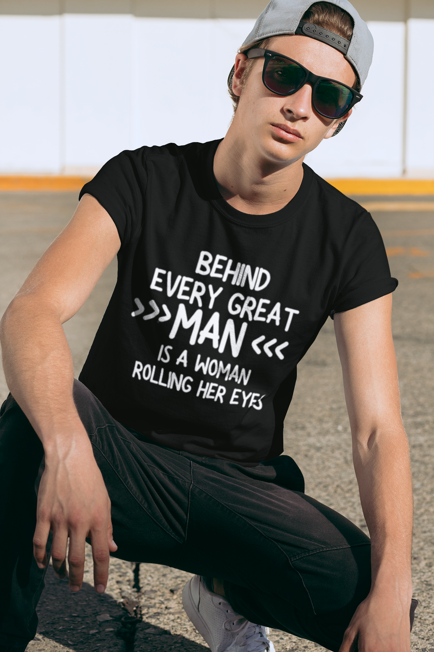 "Behind Every Great Man..." - T-Shirt (LT)