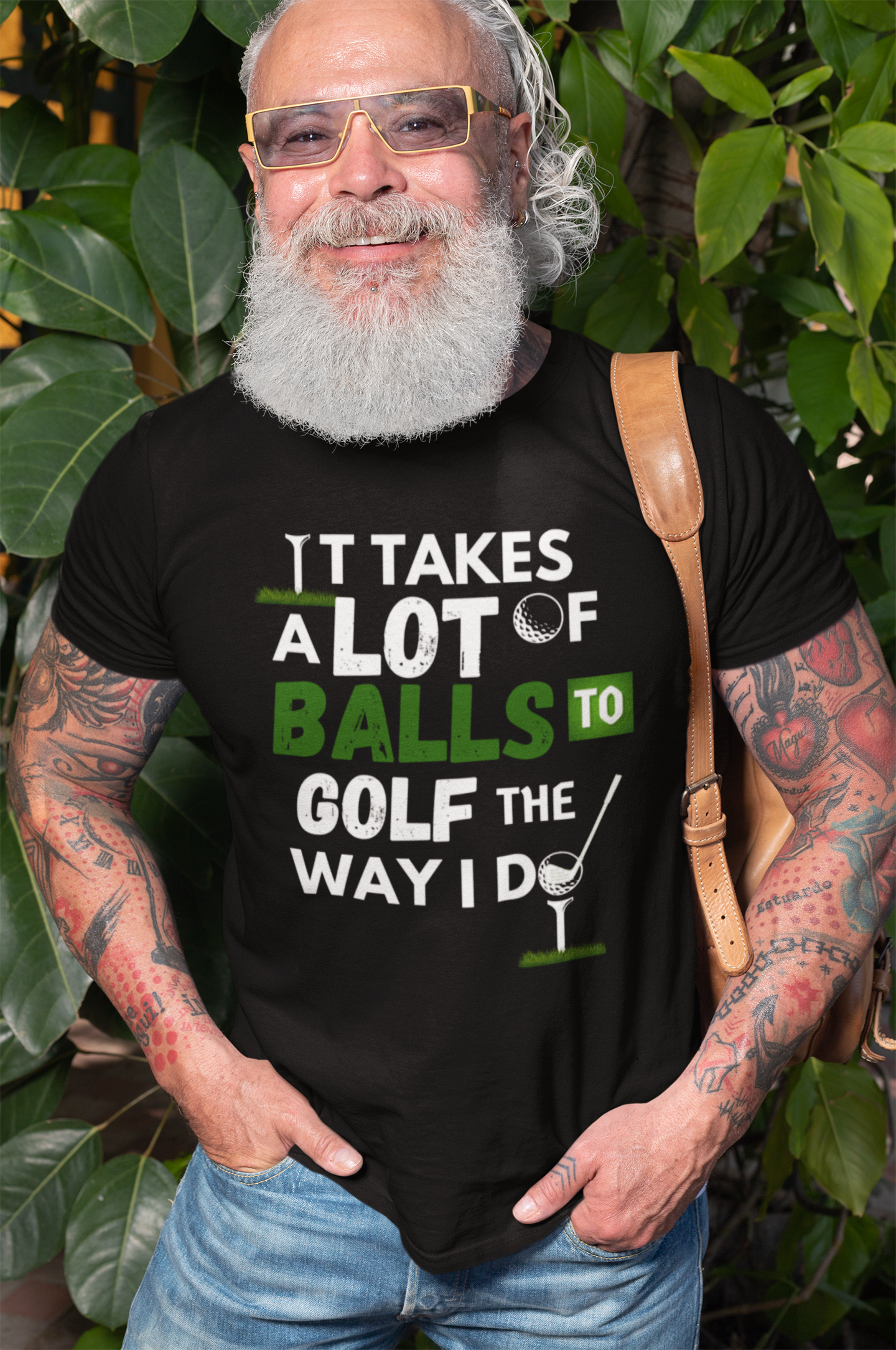 "It takes a lot of balls to golf the way I do" - T-Shirt (LT)